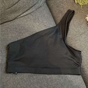 Black One-Shoulder Top Victorias Secret Pink size small